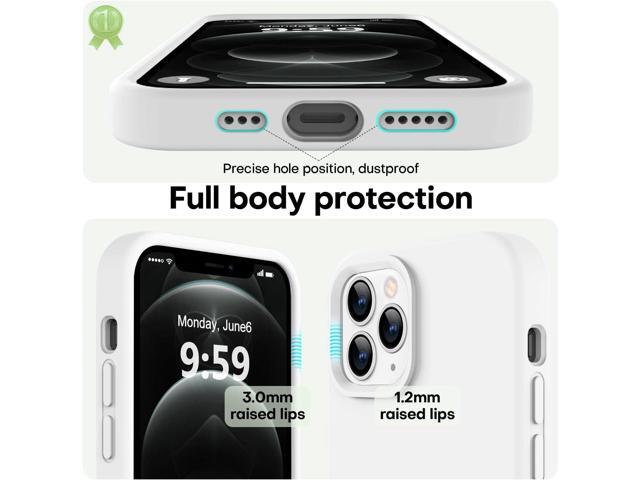 LOVE 3000 Compatible with iPhone 12 Pro Max Phone Case Thickening Liquid Silicone Anti-Scratch Microfiber Lining Full-Body Duty Heavy...