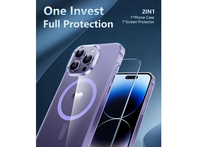 FNTCASE for iPhone 14 Pro Case: for iPhone 13 Pro Case Clear Magnetic Drop Protective Slim Cases Transparent Shockproof Thin Anti-Yellowing Cover...