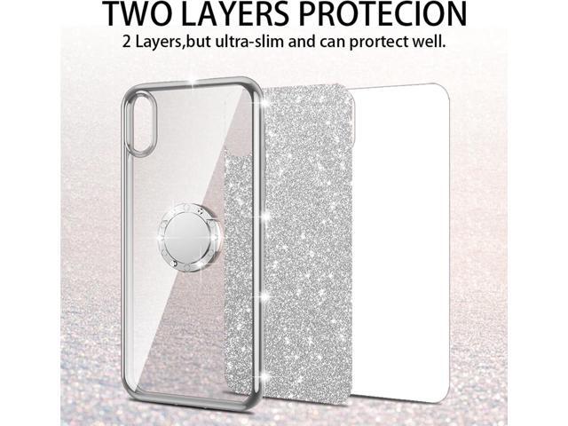 nancheng for Samsung Galaxy A51 5G Case (6.5-inch) Cute Girls Women Glitter Soft TPU Cover with Ring Kickstand Strap Lanyard Shockproof Protective...