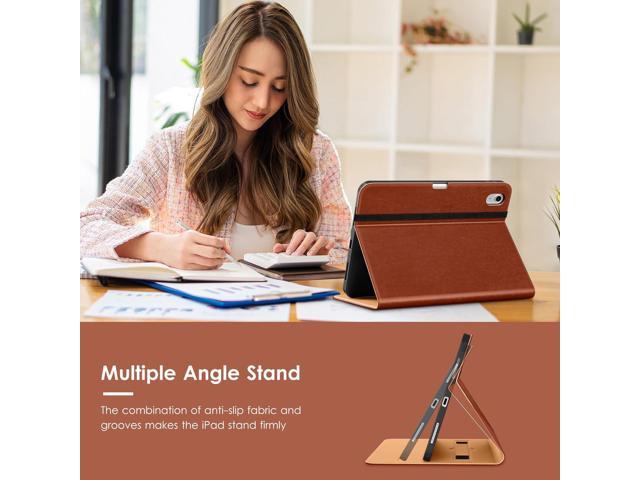 VIKESI Case for iPad A16 11-inch 2025 and iPad 10th Generation 10.9 Inch 2022, Leather Smart Folio Cover with Pencil Holder and Hand Strap,Support...