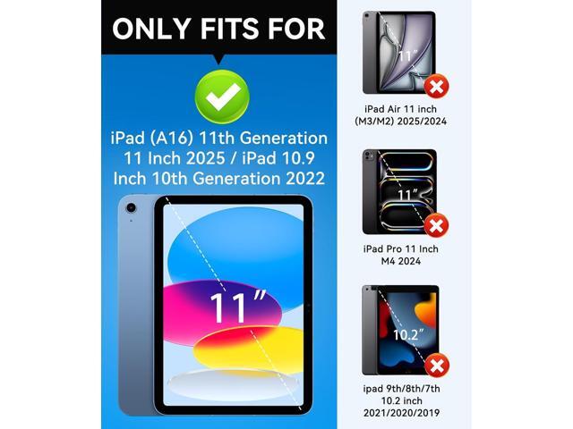 Case for iPad (A16) 11th Generation 11 Inch 2025 / iPad 10th Generation 10.9 Inch 2022, [Built-in Pencil Holder] Heavy Duty Shockproof Rugged...