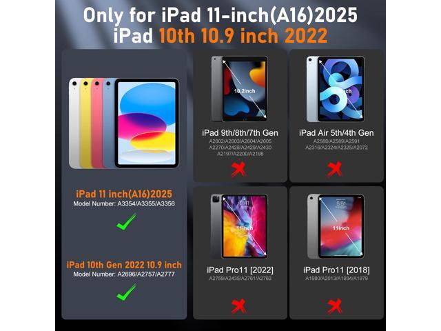 Case for iPad (A16) 11th Generation 11 Inch (2025), Ubearkk for iPad 10th Generation 10.9 inch 2022 case with Screen Protector, 360 Degree Rotating...