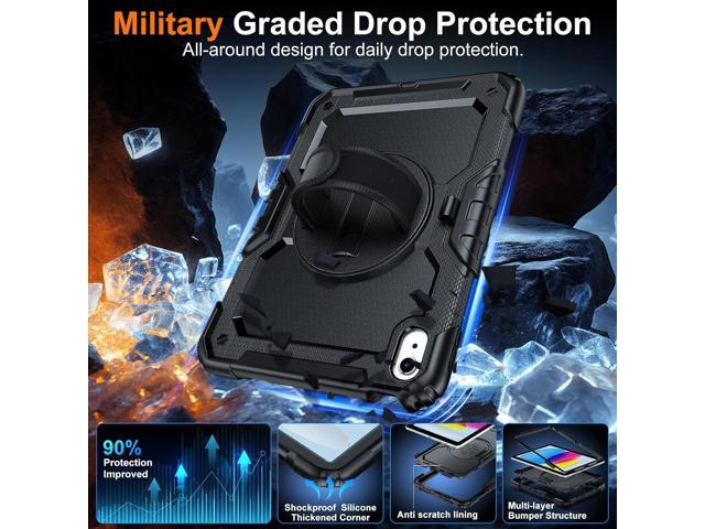Case for iPad (A16) 11th Generation 11 Inch (2025), Ubearkk for iPad 10th Generation 10.9 inch 2022 case with Screen Protector, 360 Degree Rotating...