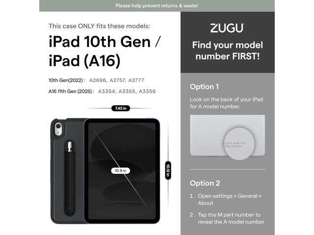 ZUGU CASE for iPad 10.9 Inch Case iPad 11th/10th Generation (A16 2025/2022), Slim Protective Magnetic Stand & Sleep/Wake Cover 11th/10th Gen iPad...