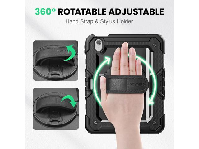 SEYMAC Case for iPad Air 11 Inch M3 2025/M2 2024 (Air 7th/6th Generation), Heavy Duty Shockproof Protective Case with Screen Protector, Rotating...