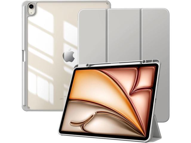 TiMOVO Case for New iPad Air 13 inch (M3/M2-2025/2024) with Pencil Holder, Slim Stand Protective Cover with Clear Transparent Back Shell for iPad...