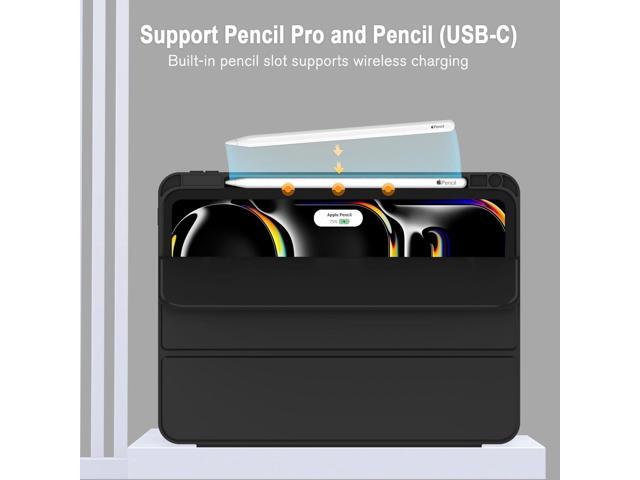 ZryXal New iPad Pro 13 Inch Case M4 (2024 Model, 7th Generation) with Pencil Holder, Smart iPad Case [Support Pencil Pro and Pencil (USB-C)],...