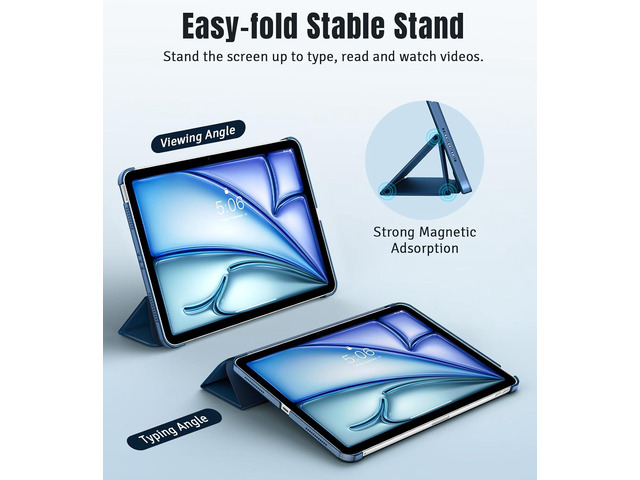 TiMOVO for iPad Air 11 Inch Case (M3/M2-2025/2024), iPad Air 5th Generation 2022/4th Gen 2020 10.9 Inch, Slim Hard Translucent Back Cover, Support...