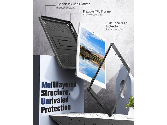 MoKo Case Fit 2018/2017 iPad 9.7 6th/5th Generation - [Heavy Duty] Shockproof Full Body Rugged Hybrid Cover with Built-in Screen Protector...
