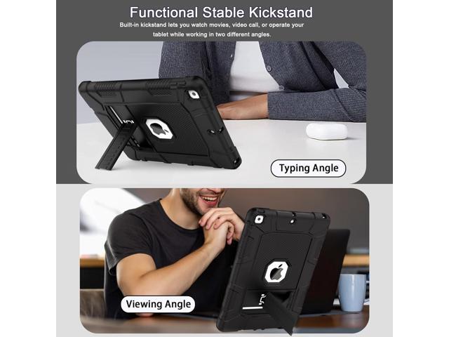 Rantice Case for 9th/8th/7th Generation, Hybrid Shockproof Rugged Drop Protective Case with Kickstand for iPad 10.2 Inch (2021/2020/2019 Release),...