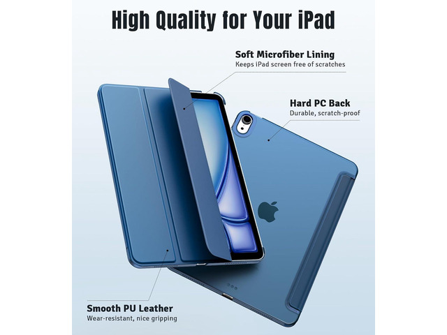 TiMOVO for iPad Air 11 Inch Case (M3/M2-2025/2024), iPad Air 5th Generation 2022/4th Gen 2020 10.9 Inch, Slim Hard Translucent Back Cover, Support...