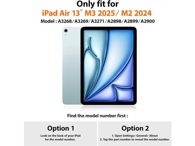 SEYMAC for iPad Air 13 Inch Case M3 2025/ M2 2024, Heavy Duty Shockproof Protective Case with Screen Protector, 360° Rotating Stand, Hand/Shoulder...