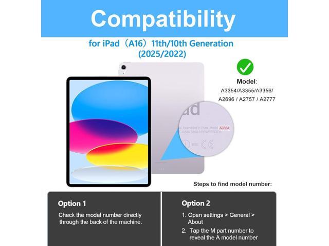 Case for iPad (A16) 11th/10th Generation Case: Protective Cover for iPad 11th Gen 11 Inch 2025 &10th Gen 10.9' 2022 with Screen Protector- Stand-...