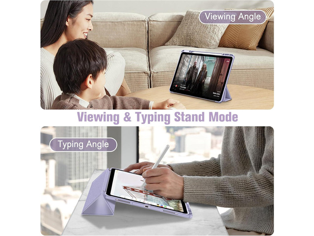 Fintie Hybrid Slim Case for iPad Air 13-inch (M3) 2025, (M2) 2024 - [Built-in Pencil Holder] Shockproof Cover with Clear Transparent Back Shell,...