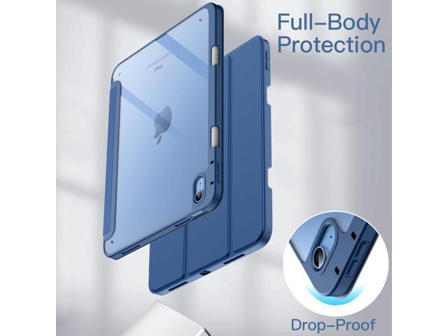 JETech Case for iPad (A16) 11th/10th Generation (2025/2022) with Pencil Holder, Clear Transparent Back Shell Slim Stand Shockproof Tablet Cover,...
