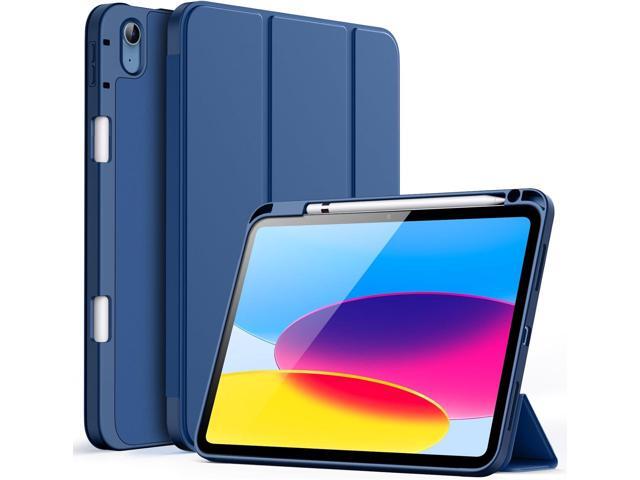 JETech Case for iPad (A16) 11th/10th Generation (2025/2022) with Pencil Holder, Slim Tablet Cover with Soft TPU Back, Auto Wake/Sleep (Navy)