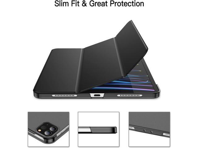 JETech Case for iPad Pro 11-Inch, 2022/2021/2020/2018 Model (4th/3rd/2nd/1st Generation), Compatible with Pencil, Cover Auto Wake/Sleep (Black)