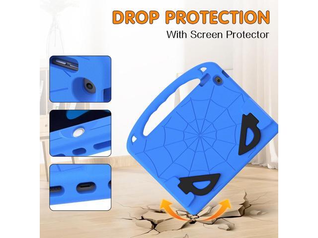 Kids Case for iPad 9th/8th/7th Generation (10.2 Inch, 2021/2020/2019 Release), with Built-in Screen Protector and Kickstand, Shockproof Lightweight...
