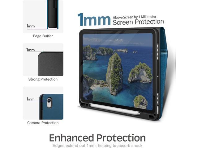KingBlanc for iPad Air 13-inch Case (M3 2025/M2 2024) with Pencil Holder, PU Leather Durable Protective Stand Folder Cover, Auto Wake/Sleep,...