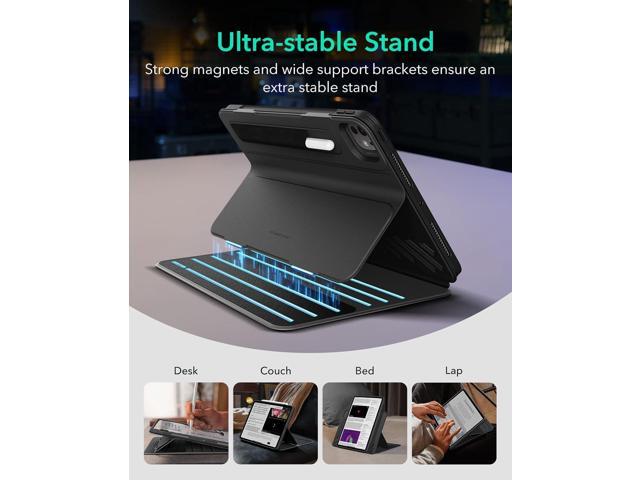 ESR for iPad Pro 11 Inch Case (M4) 2024 5th Gen, Rotating Case with Removable Magnetic Cover, Adjustable Portrait/Landscape Stand with Raised...
