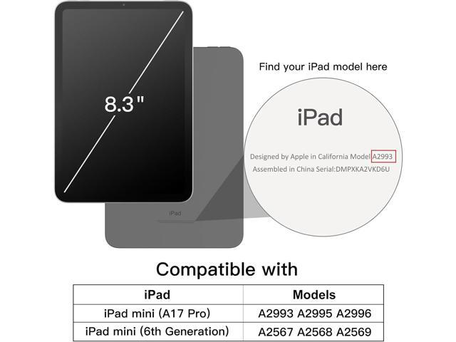 JETech Rotating Case for iPad mini (A17 Pro, 2024 Model, 7th Generation) / mini 6 (2021 Model, 6th Generation) with Pencil Holder, 360 Degree...