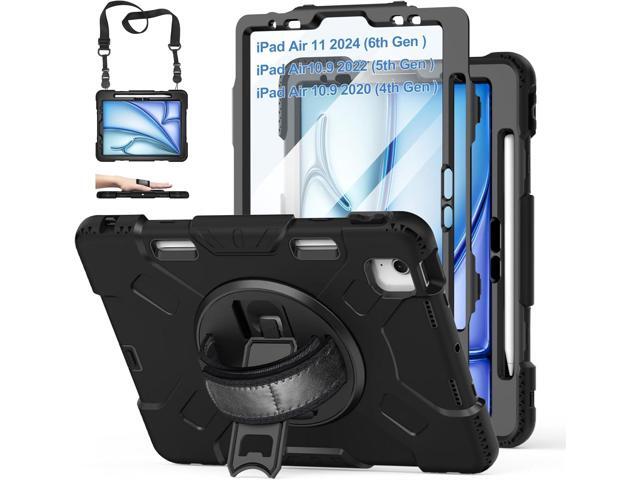 Case for iPad Air 11 M3 2025 & M2 2024: Cover for iPad Air 5th & 4th Generation 10.9 Inch (2020/2022) with Screen Protector- Stand- Handle-...