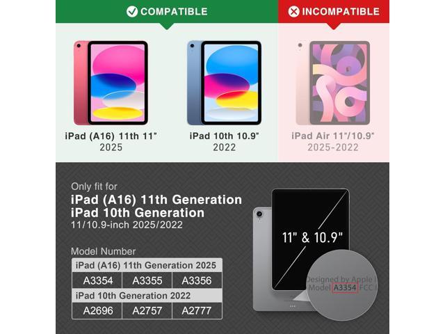 KingBlanc Case for iPad (A16) 11th Generation 11 Inch 2025, iPad 10th Gen 10.9 Inch 2022 with Pencil Holder, PU Leather Protective Cover, Auto...