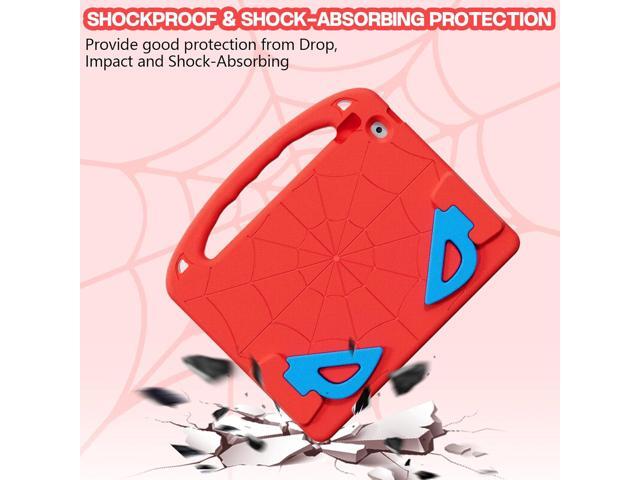 Kids Case for iPad 9th/8th/7th Generation (iPad 10.2 inch 2021/2020/2019), Shockproof Case with Screen Protector (Red)