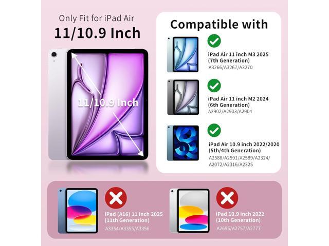MoKo for iPad Air 11 inch Case M3/M2 2025/2024, iPad Air 5th/4th Gen 10.9 inch Case 2022/2020 with Pencil Holder, Slim Lightweight Trifold Cover...