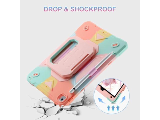 for iPad 9th/ 8th/ 7th Generation Case (iPad 10.2 inch Shockproof Case) with 360 Rotating Grip Magic Stand, Pencil Holder/Keychain/Carrying...