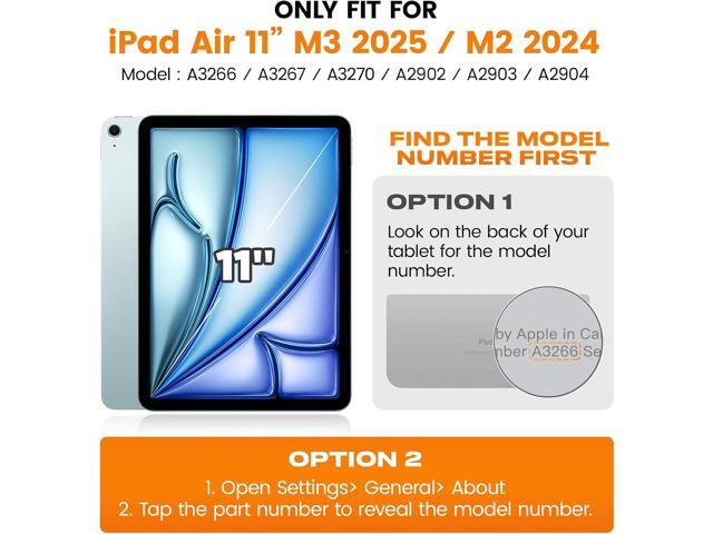 SEYMAC stock for iPad Air 11 inch Protective Case M3 2025/ M2 2024 (Air 7th/6th Generation), Heavy Duty Case with Screen Protector, Pencil Holder,...