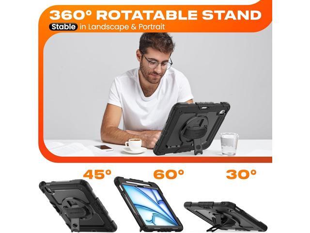 SEYMAC stock for iPad Air 11 inch Protective Case M3 2025/ M2 2024 (Air 7th/6th Generation), Heavy Duty Case with Screen Protector, Pencil Holder,...
