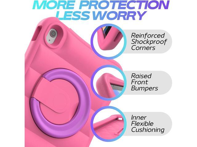 MRWHO Kids Case for iPad (A16) 11th Generation 11 inch 2025/ 10th Generation 10.9 inch 2022 - Sturdy Lightweight Flexible Shockproof Rotating Stand...