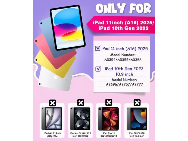 Cantis Case for iPad (A16) 11th Generation 11 inch 2025 for Girls Kids, iPad 10th Generation 10.9 inch 2022 with Screen Protector/Rotating...