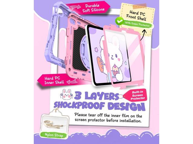 Cantis Case for iPad (A16) 11th Generation 11 inch 2025 for Girls Kids, iPad 10th Generation 10.9 inch 2022 with Screen Protector/Rotating...