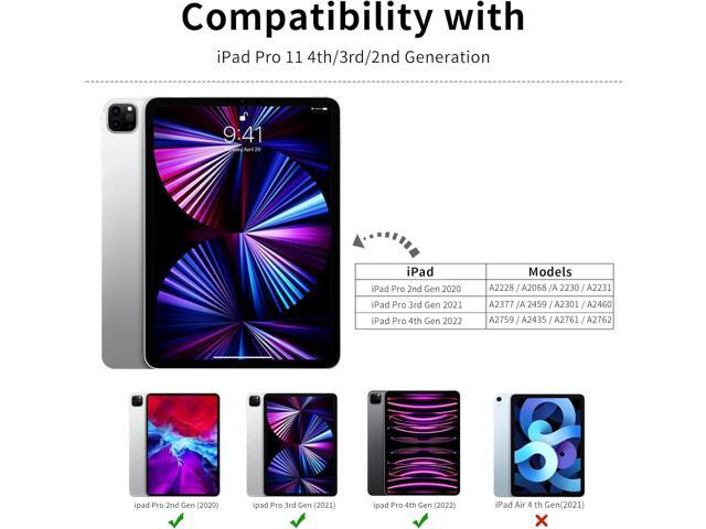 Kenke iPad Pro 11 Inch Case 4th/3rd/2nd Generation 2022/2021/2020 Magnetic Attachment 2nd Pencil with Right Side Pencil Holder Soft Slim PU Cover...