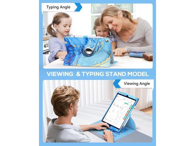 Case for iPad 9th/ 8th/ 7th Generation, iPad 10.2 inch Case 2021/2020/ 2019, 360 Degree Rotating Stand, iPad 9 8 7 Gen 10.2'' Leather Cover with...