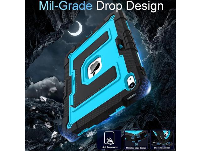 for iPad (A16) 11th/10th Generation 11/10.9 Inch 2025/2022 Kids Friendly iPad Case 10th Generation with Pencil Holder,Heavy Duty Shockproof Cover...