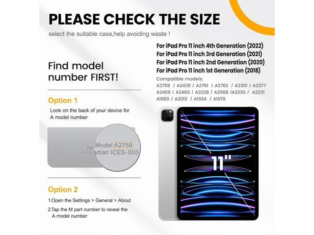 Timecity Case for iPad Pro 11 inch 1st, 2nd, 3rd, 4th Generation 2018/2020/2021/2022 (NOT for 2024), Heavy Duty Rugged Protective Case with Screen...