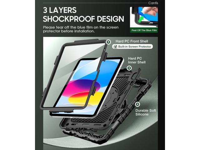 Cantis Case for iPad (A16) 11th/ 10th Generation 11/ 10.9 Inch 2025/ 2022, Shockproof Case for iPad 11 with Screen Protector/ Rotating Stand/...