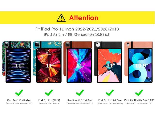 DTTO Case for iPad Pro 11 Inch 4th / 3rd / 2nd / 1st Generation 2022/2021/2020/2018,Premium PU Leather Folio Stand Cover with Hand Strap, Auto...