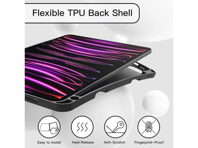 JETech Case for iPad Pro 11 Inch 2022/2021/2020 Model (4th/3rd/2nd Generation), with Pencil Holder, Support 2nd Pencil Charging, Slim Tablet Cover...
