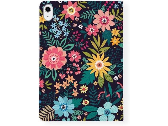LI-LOVE Case for iPad A16 11 inch 2025 (11th Gen), iPad 10th Generation 10.9 inch 2022, Soft TPU Flower Folio Stand Cover Adjustable Angles Auto...
