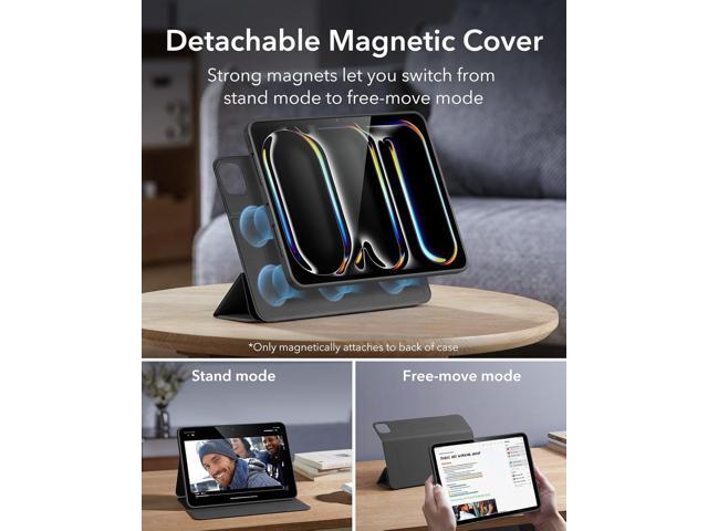 ESR for iPad Pro 11 Inch Case (M4) 2024 5th Gen, Removable Magnetic Cover with Pencil Holder, Vertical Stand, Fully Supports Pencil Pro and Pencil...