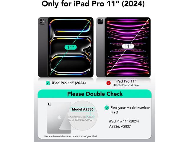 ESR for iPad Pro 11 Inch Case (M4) 2024 5th Gen, Removable Magnetic Cover with Pencil Holder, Vertical Stand, Fully Supports Pencil Pro and Pencil...