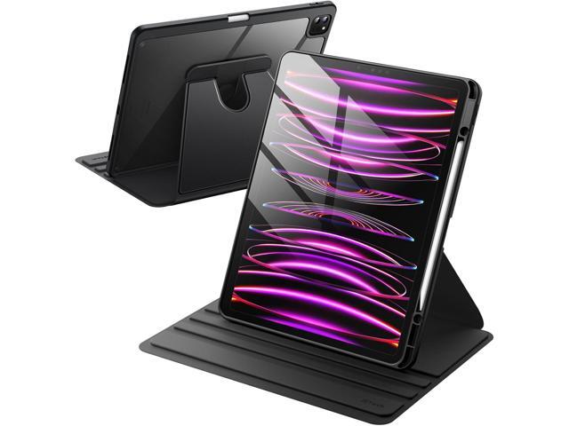 JETech Rotating Case for iPad Pro 12.9-Inch (2022/2021/2020/2018) with Pencil Holder, 360 Degree Rotation Protective Stand Cover Clear Back, Auto...