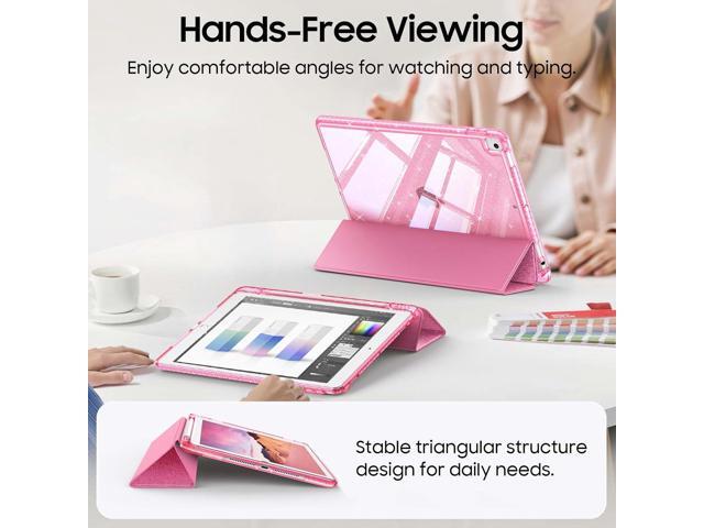 Fintie Slim Case for iPad 9th / 8th / 7th Generation (2021/2020 / 2019) 10.2 Inch - [Built-in Pencil Holder] Glittering Sparkly Shockproof Cover...