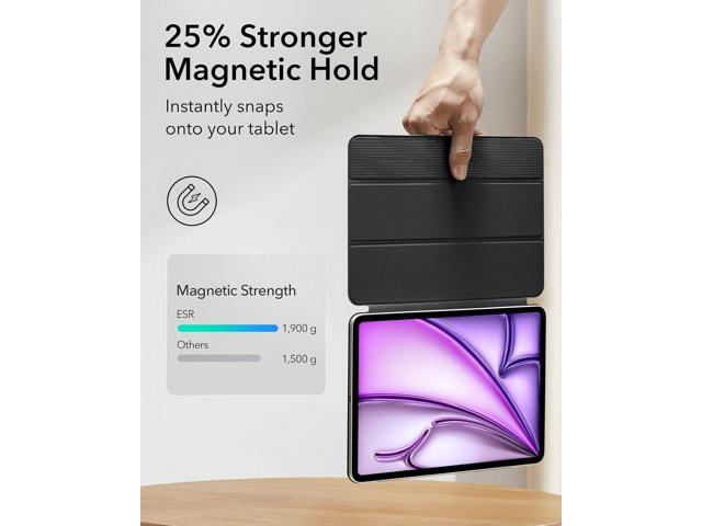 ESR for iPad Air 13 Inch Case M3/M2 (2025/2024), iPad Pro 12.9 6th/5th/4th Gen, Powerful Magnetic Attachment, Slim Trifold Stand Case, Supports...
