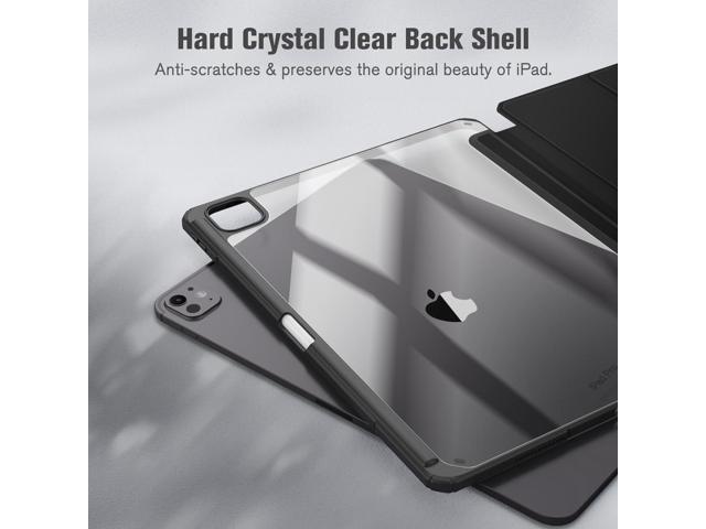 Fintie Hybrid Slim Case for iPad Pro 13-inch (M4) 2024, [Built-in Pencil Holder] Shockproof Cover with Clear Transparent Back Shell, Auto...