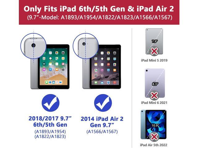 Grifobes for iPad 6th/5th Generation Cases 2018/2017, for Pad Air 2 Case 2014 9.7 inch, Heavy Duty Shockproof Rugged Protective i Pad 5 6 Gen 9.7'...